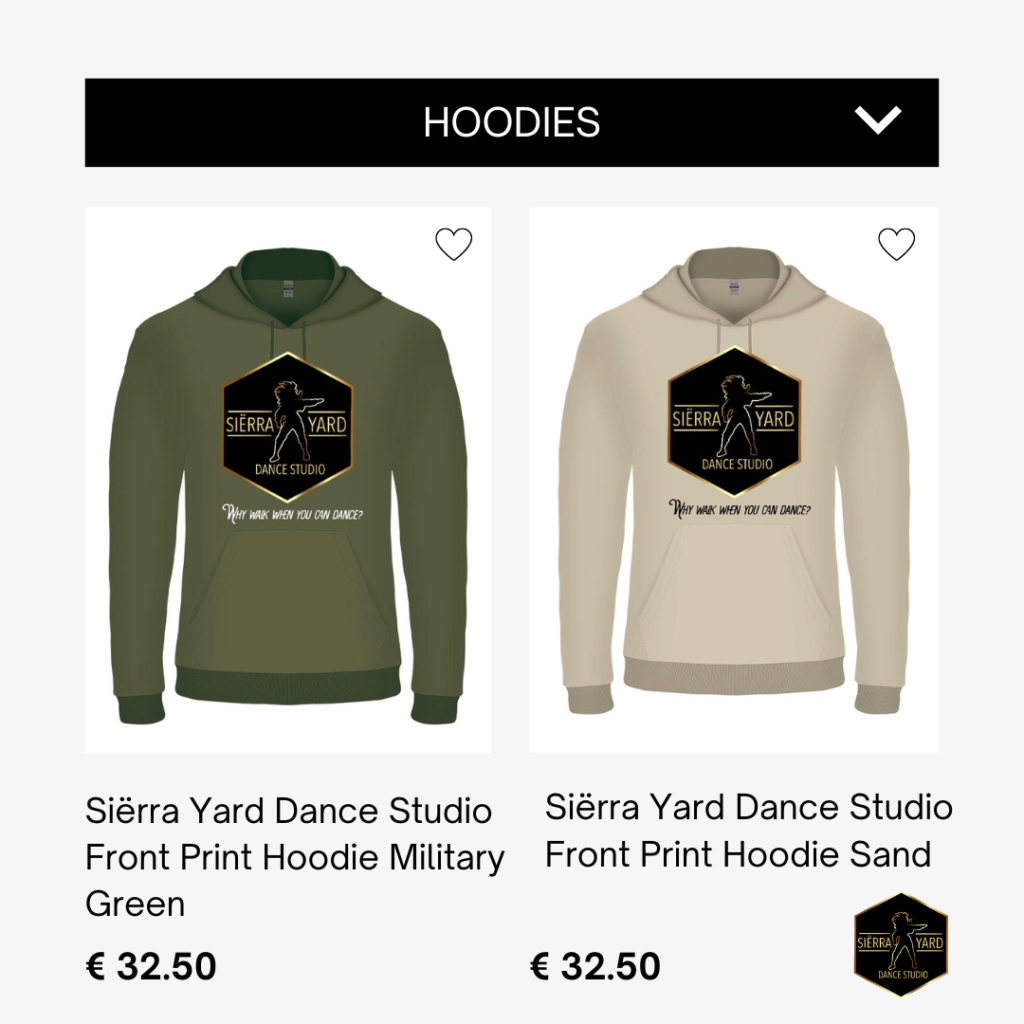 Siërra Yard Dance Studio hoodies